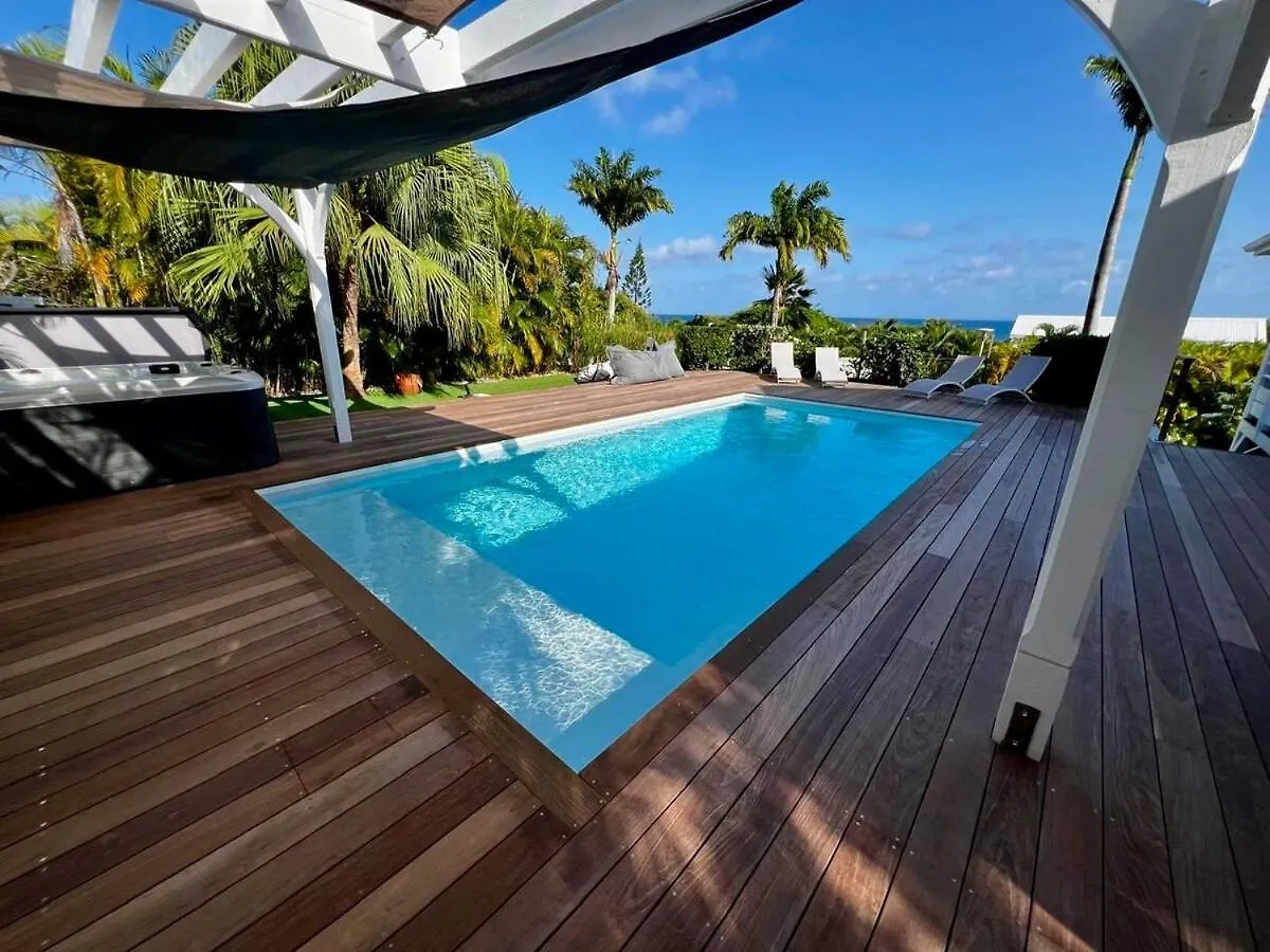 Villa Paradis - Vue Mer, Piscine, Jacuzzi Et Acces A La Plage Gros Sable Sainte-Anne